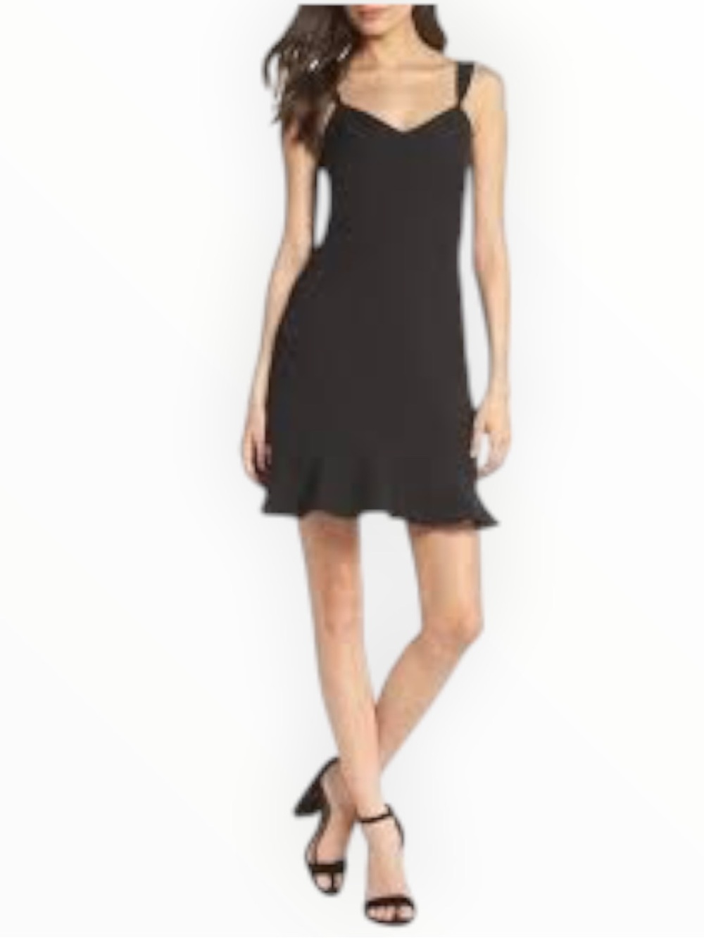 REVOLVE NSR Ruffle Hem Mini Black LBD Flounce Ruffle Hem S Party Resort Trip S